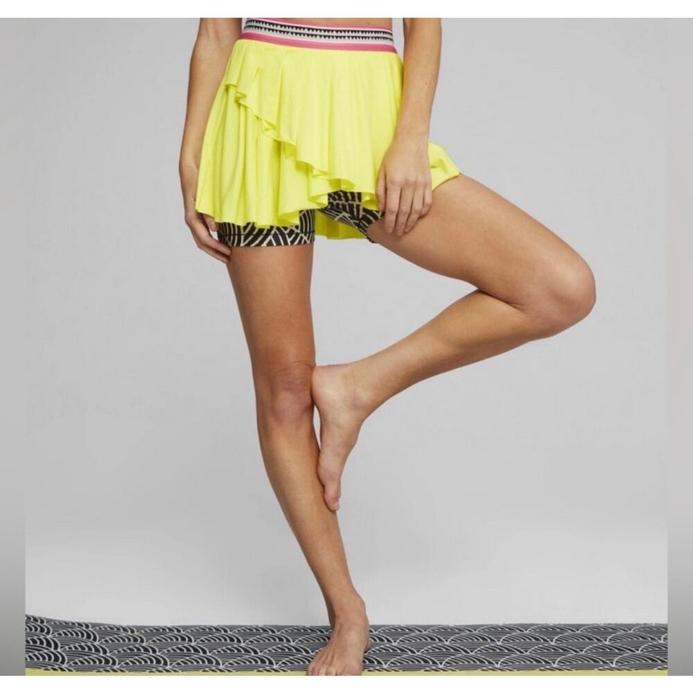 Puma LemLem Tennis Golf Skirt Shorts Neon Geometrical Medium Bright Active